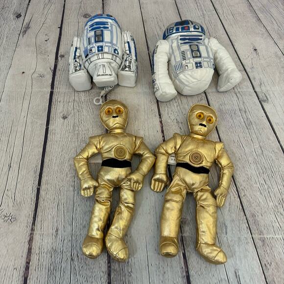 Star Wars Kenner Vintage R2D2 and C-3PO Bean Bag Plush - Picture 1 of 12